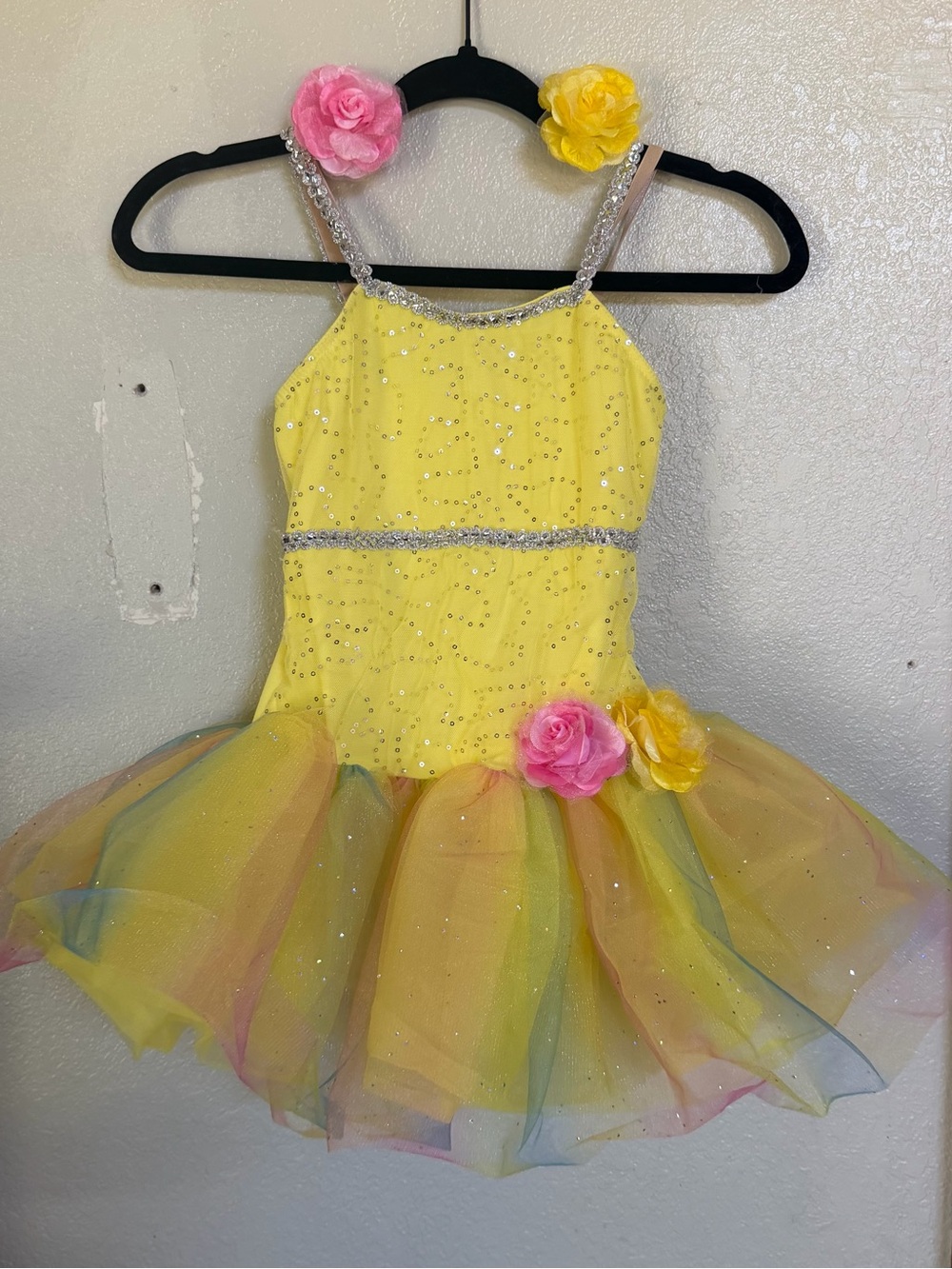 Yellow Sequined Tulle Ballet Costume